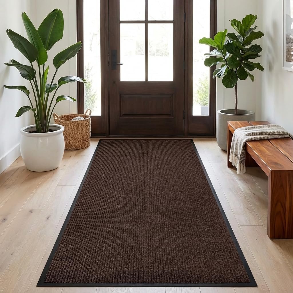 Traffic Guard | Heavy-Duty Commercial Grade Door Mat - Non-Slip Rubber Backing, 3' x 4', Brown