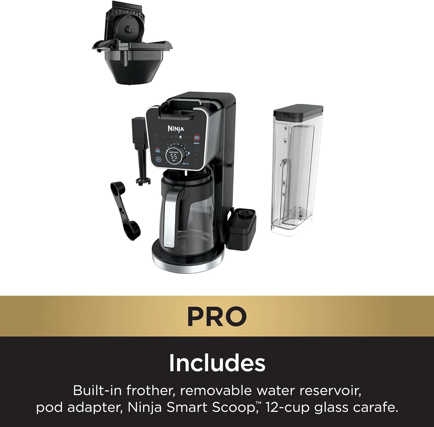 Ninja Drip Coffee Maker - DualBrew Pro Specialty Coffee System | K-Cup Compatible, 12-Cup Capacity