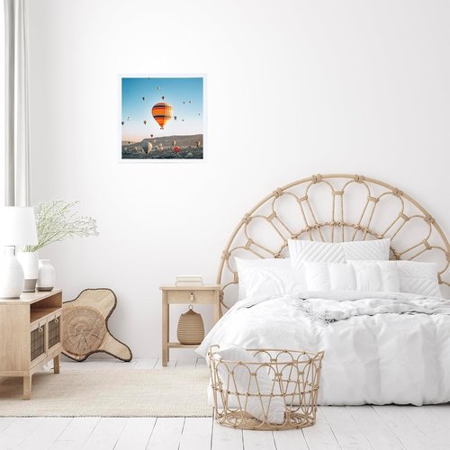 JCJMY 13x13 Picture Frame - White Wall Mount for Horizontal or Vertical Display | Shatter-Resistant Plexiglass