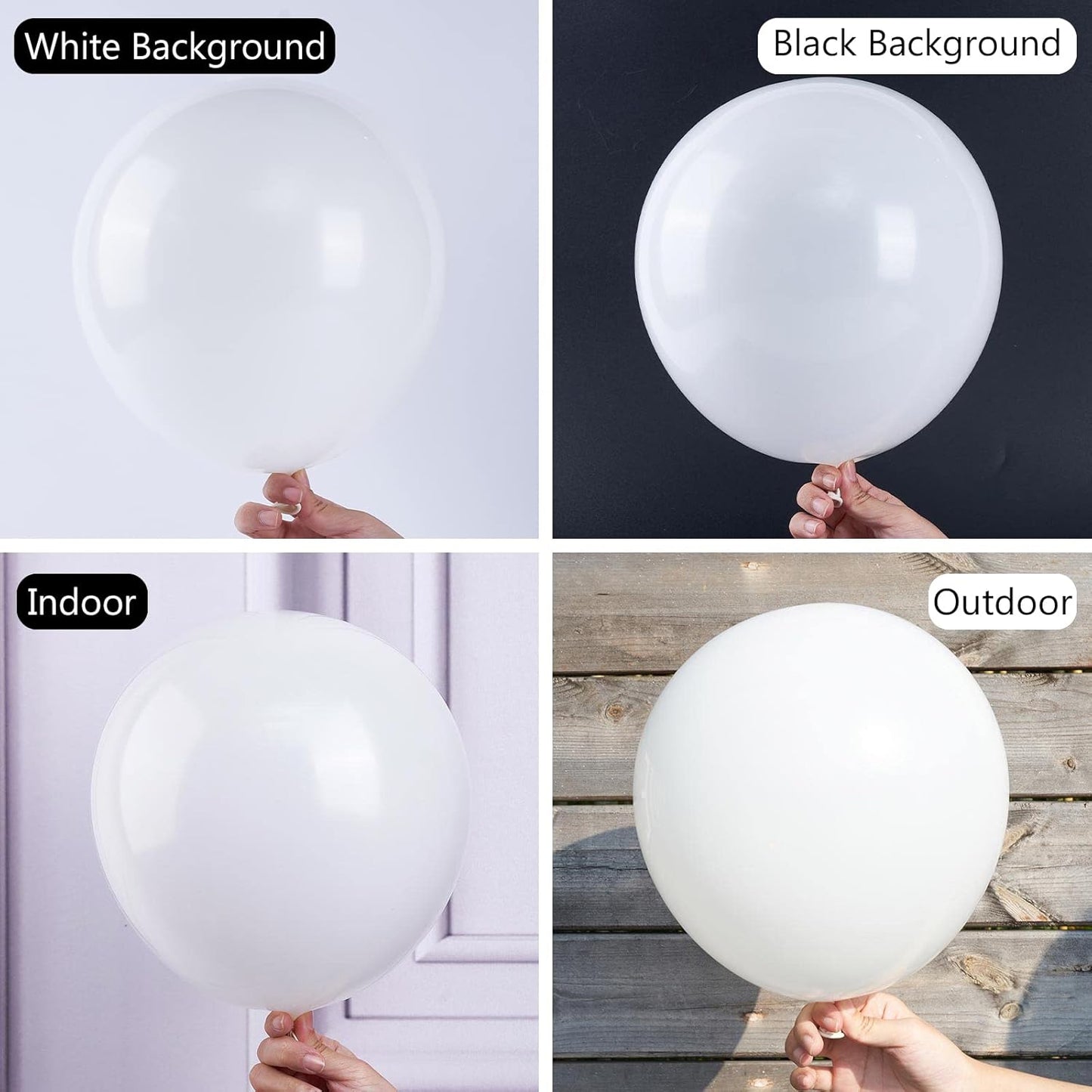 PartyWoo White & Pale Aqua Balloons - 280 Pack for Stunning Celebrations
