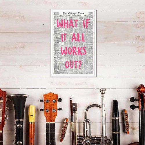 Drimiler Retro Newspaper Poster - Positive Affirming Quote Canvas Wall Art | 8x12in Unframed