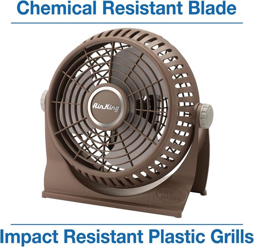 Air King 9525 9-Inch Pivot Fan - 2-Speed Adjustable Airflow for Ultimate Comfort