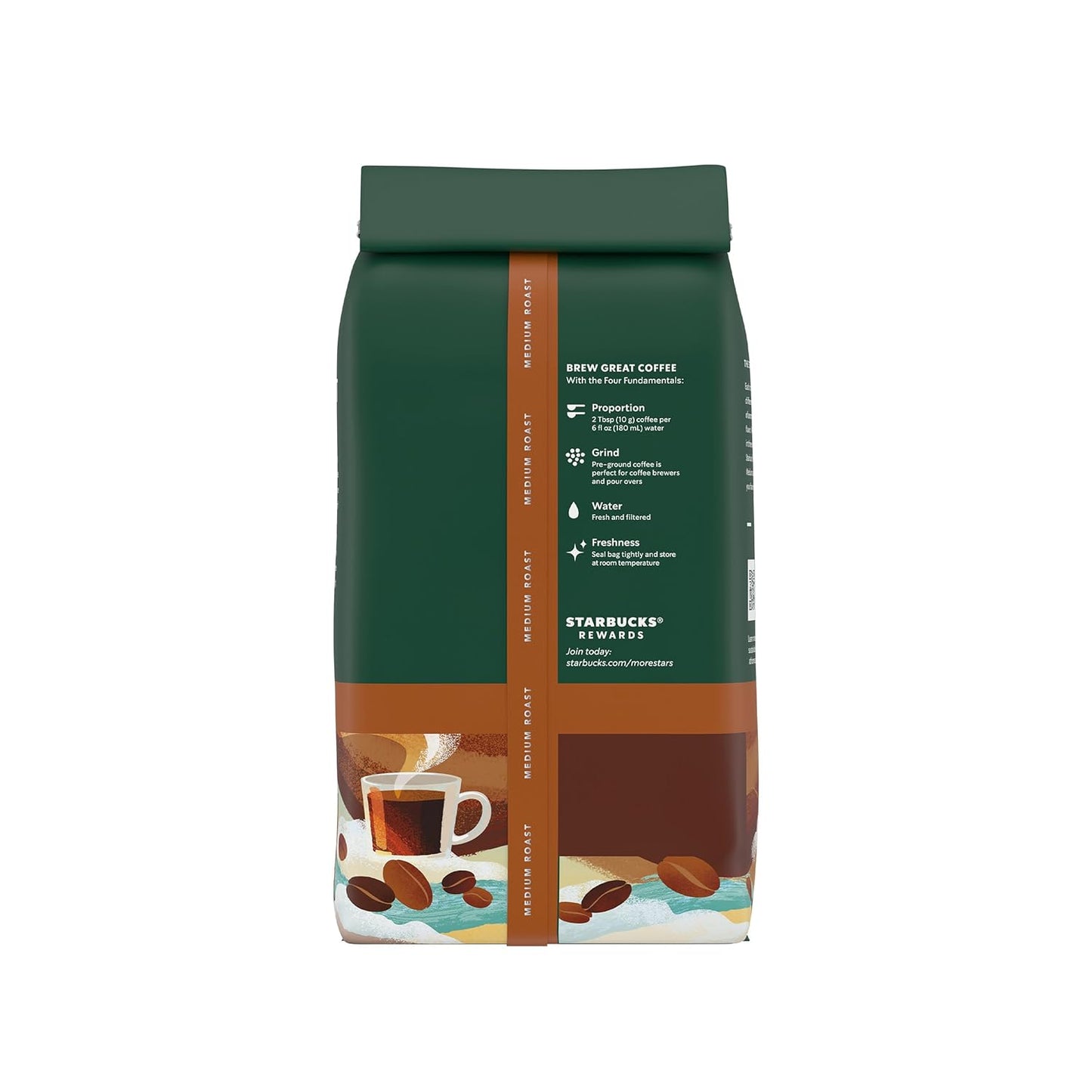 Starbucks Ground Coffee - Medium Roast Breakfast Blend for Hot or Iced Coffee - 28 oz