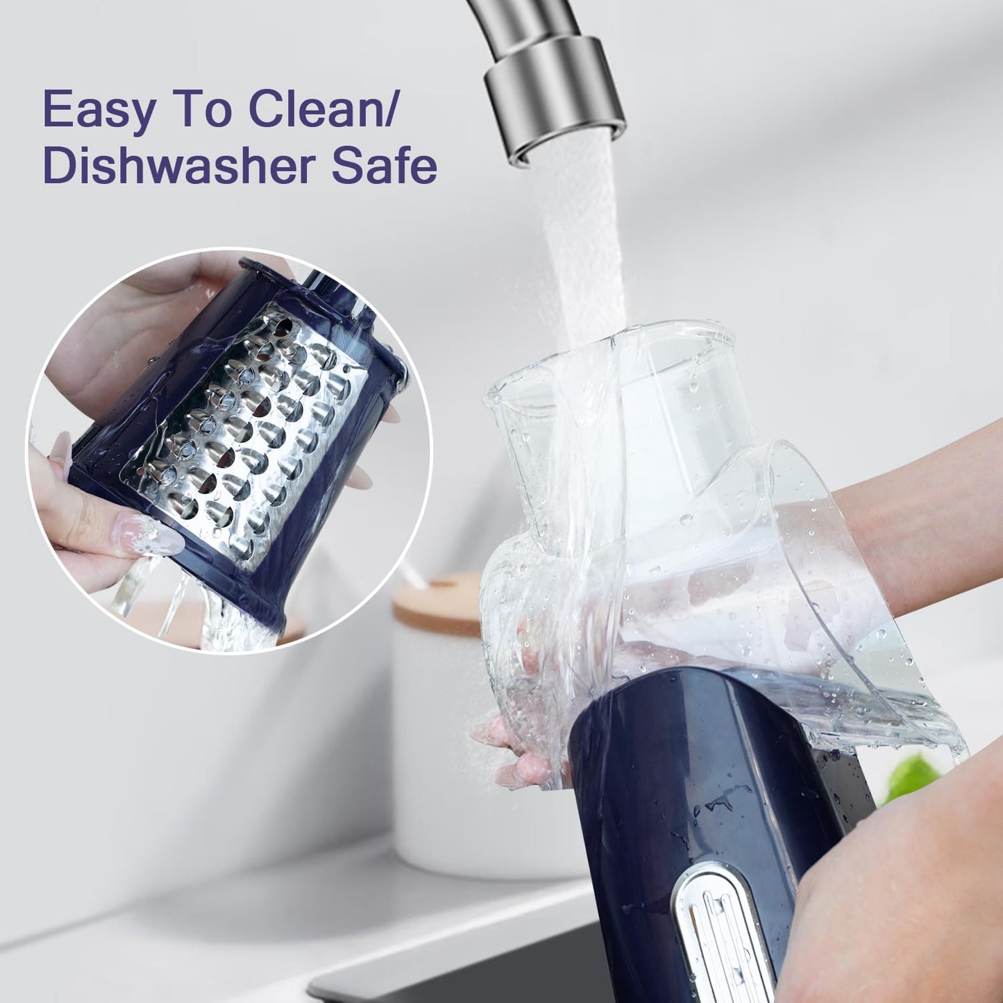 Rotary cheese grater - hand-cranked,5in1 washable & easy to clean - perfect for chefs, cuts cheese, veggies, fruits, nuts, crackers - upgraded model with strong suction-Hand Crank Cheese Grater