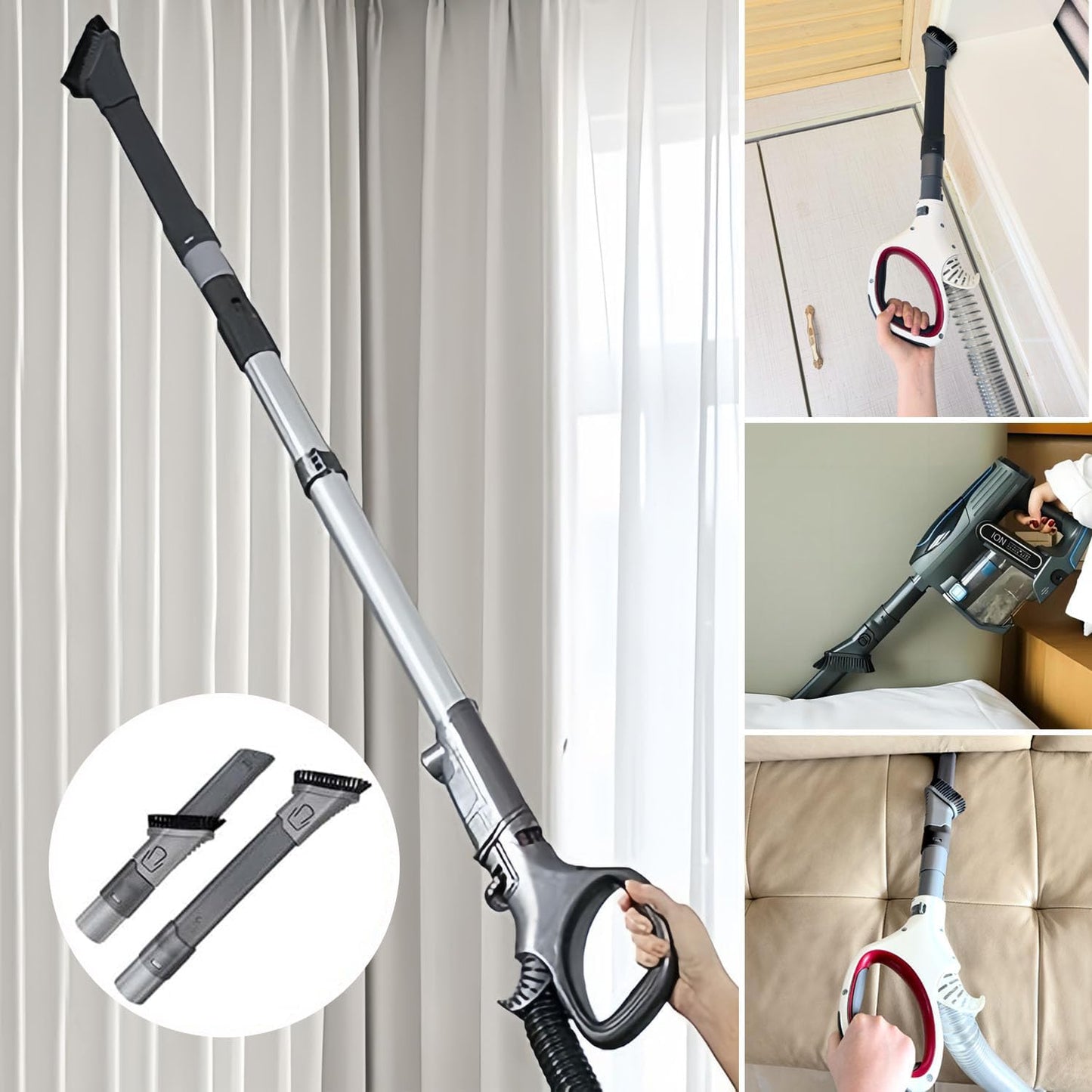 Shark Vacuum Cleaner Attachments - 6PCS 2-in-1 Crevice & Dusting Brush Set | Compatible with HV322, HV320, NV600