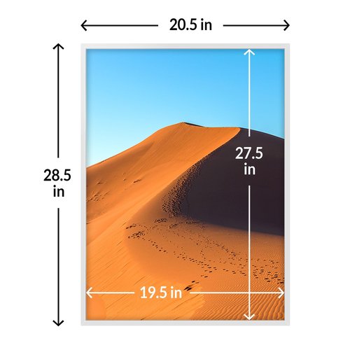 LaVie Home 20x28 Picture Frame for Wall Display, 20x28 White Picture Frame with HD Plexiglas, 20 x 28 Poster Frame 1 Pack, Display Frame for Vertical or Horizontal, Classic Collection