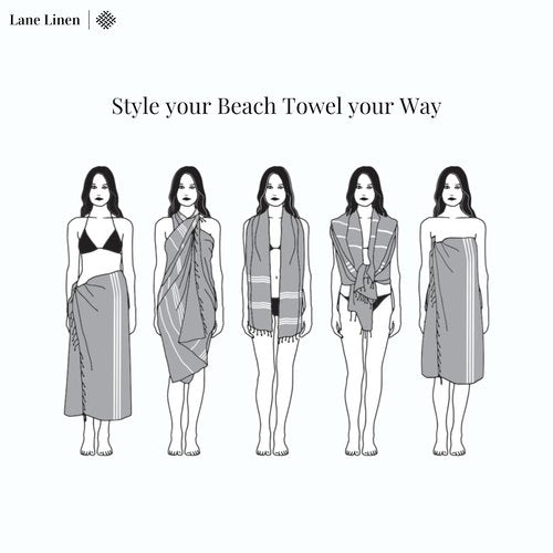 LANE LINEN Turkish Beach Towels, Extra Large Beach Towel, Pre-Washed for Soft Feel, Oversized Sand Free Quick-Dry Pool Towel, Beach Towels for Adults, 39"x71" - Navy Blazer