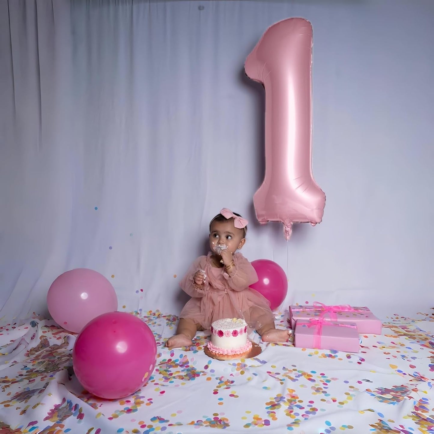 Pastel Pink Number 0 Balloon - Large Foil 40" Helium Balloon for Girls' Birthday & Graduation Celebrations