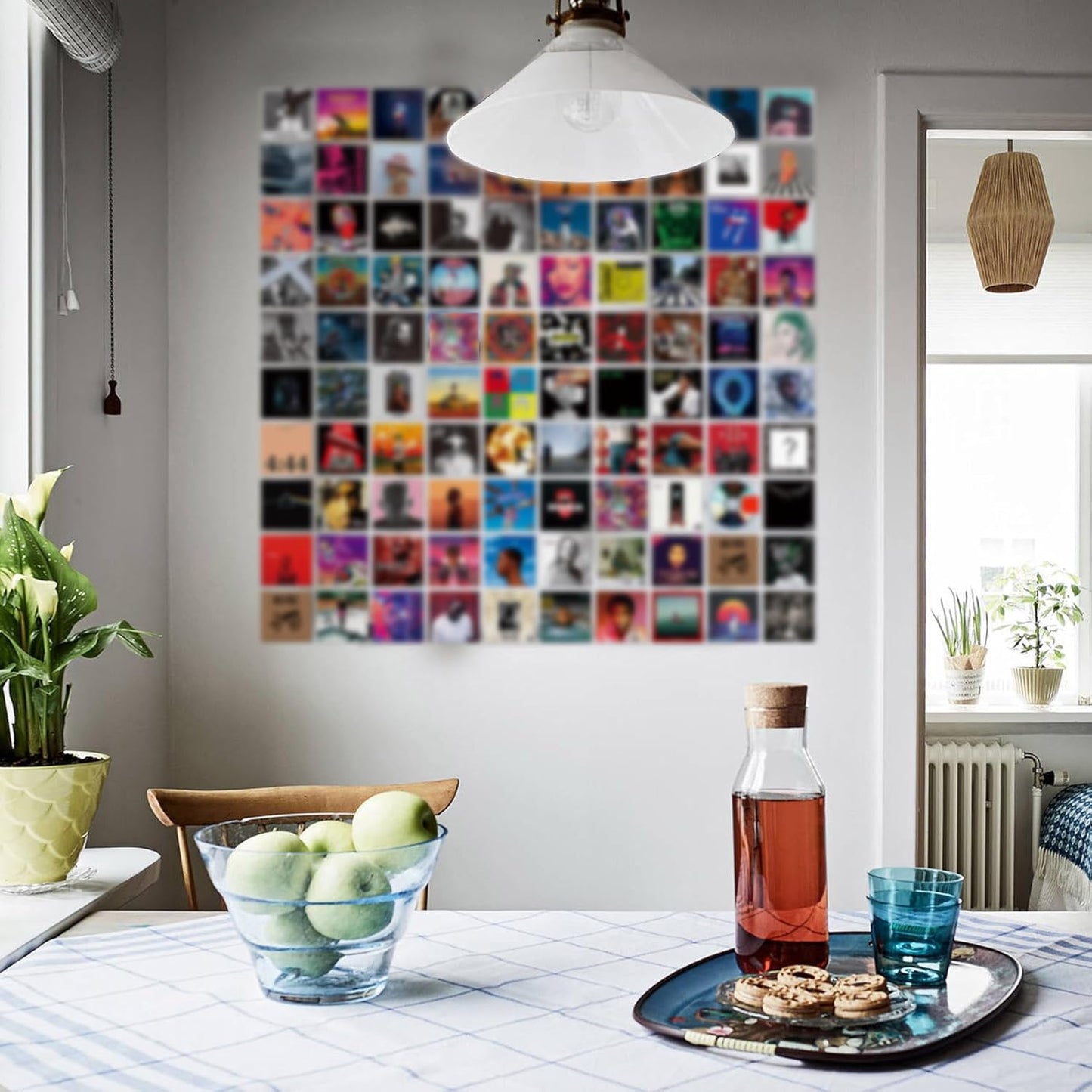 Art·Zone 100 Pcs 5x5 Inch | Wall Collage Kit for Bedroom Decor, Music & Album Covers