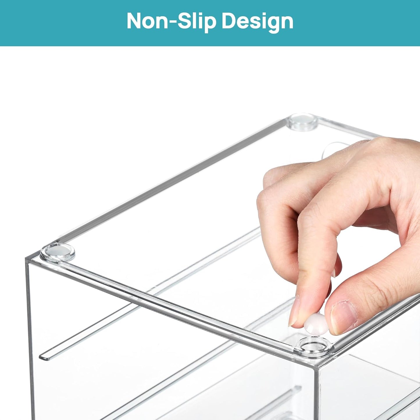 Vtopmart Acrylic Organizer - 8 Drawer Clear Makeup Storage | Dustproof Desk Organizer for Office & Crafts