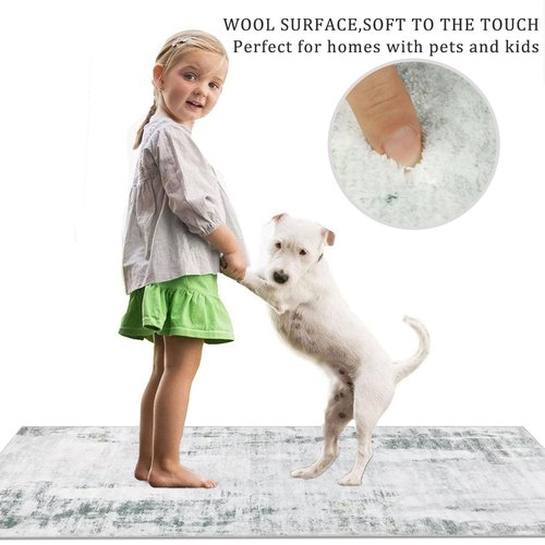 famibay Rug Runners for Hallways Non Slip 2x8 Runner Rug Washable Modern Runner Rugs with Rubber Backing Abstract Kitchen Runner Soft Low Pile Carpet Runners for Hallway Bathroom Entryway(Grey)