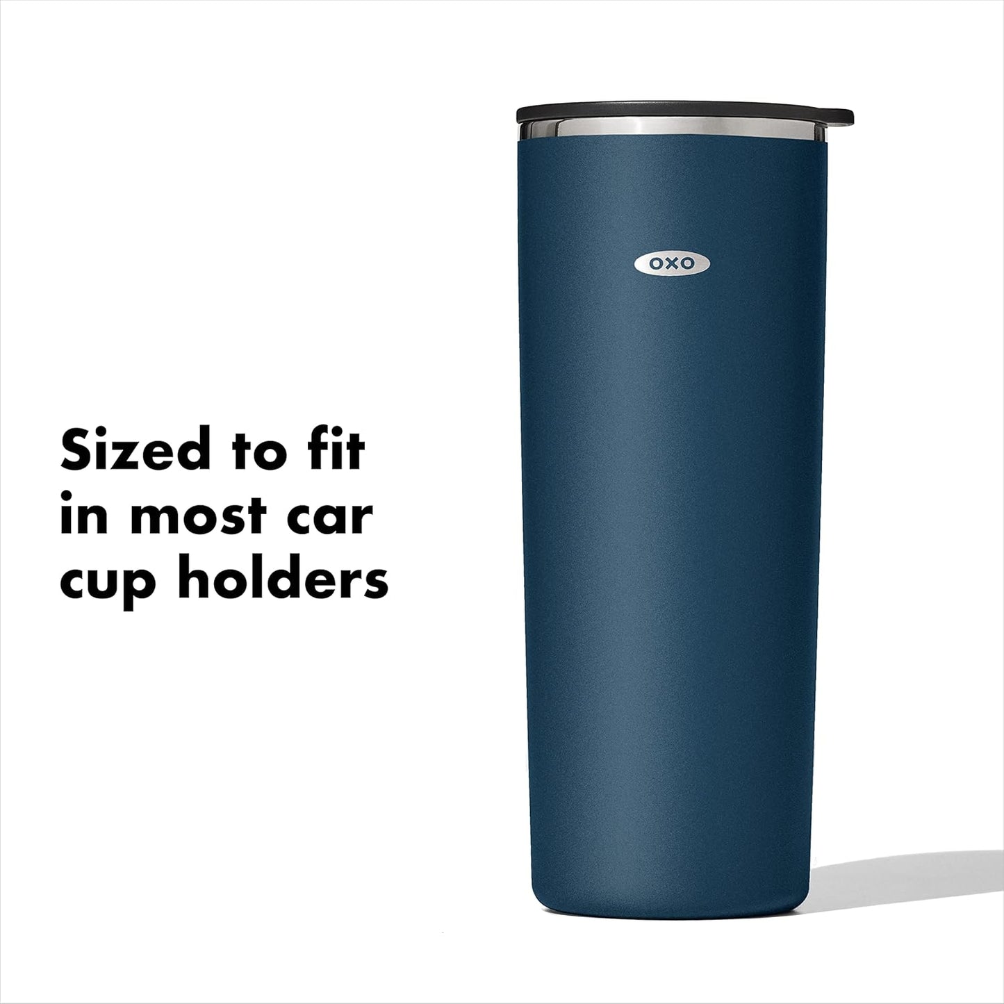 OXO Strive 24oz Insulated Tumbler - Dark Cobalt with Sliding Lid for Ultimate Temperature Retention
