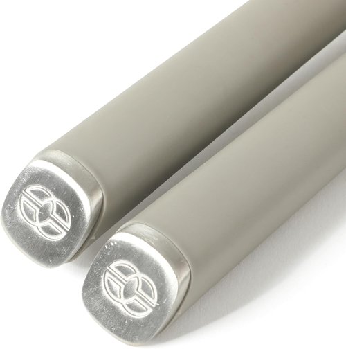 Calphalon Edge Stainless Steel Can Opener & Bottle Opener - Heavy Duty with Thermoplastic Rubber Handle - Taupe