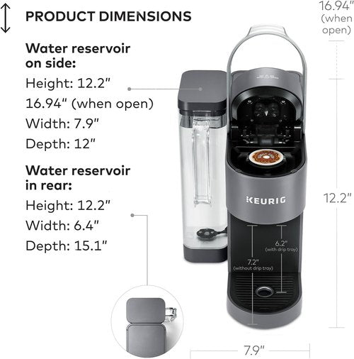 Keurig K-Supreme Coffee Maker - MultiStream Technology, 4 Brew Sizes, 66oz Reservoir, Gray