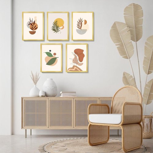 LaVie Home 9x12 Gold Picture Frame - HD Plexiglass Wall Display for Vertical or Horizontal Use