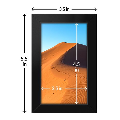 LaVie Home 3x5 Picture Frame for Wall Display, 3x5 Black Picture Frame with HD Plexiglas, 3 x 5 Frame 1 Pack, Display Frame for Vertical or Horizontal, Classic Collection