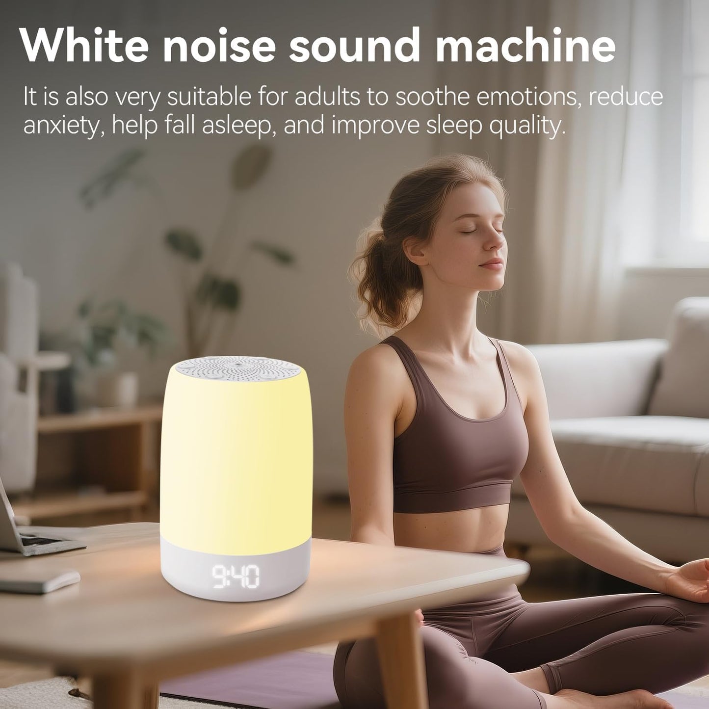 Teen Sound Machine - White Noise Machine with 32 Soothing Sounds & Bluetooth Speaker | Alarm Clock with Night Light for Kids