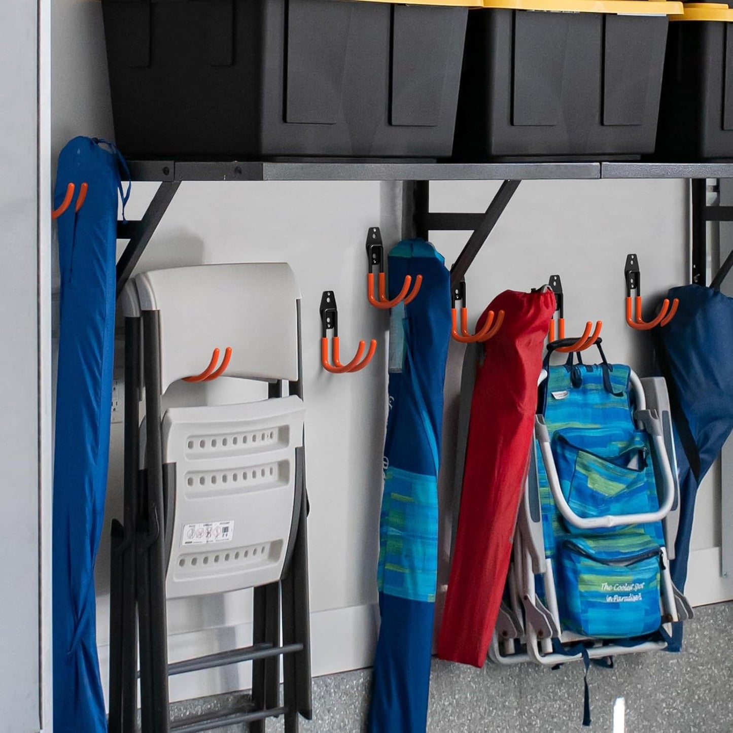 Skiennix 32 Pack Garage Hooks - Heavy Duty Wall Mount with Anti-Slip Coating for Storage & Organization