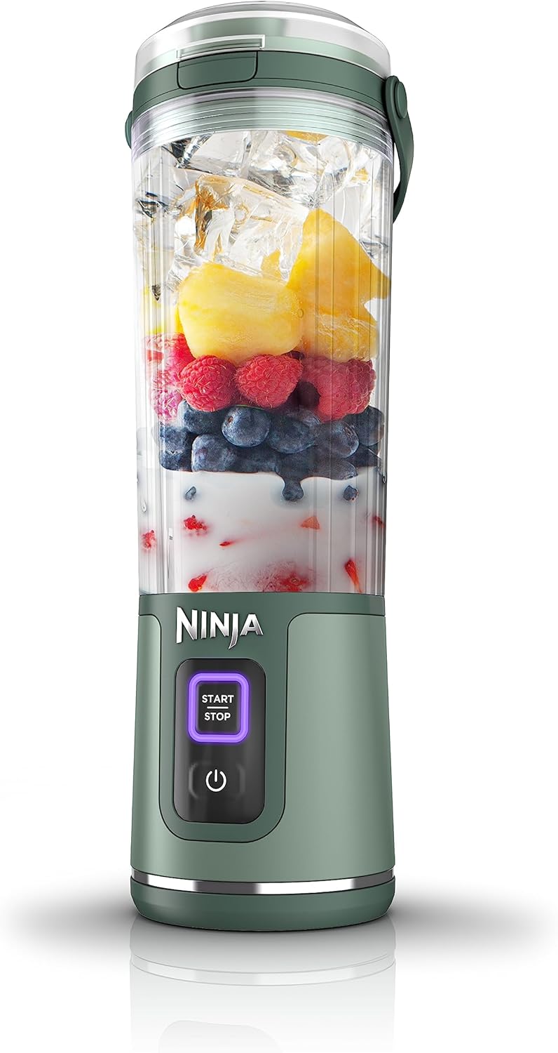 Ninja Portable Blender - Cordless 18oz Personal Blender for Smoothies & Shakes | BPA Free, USB-C Rechargeable, Forest Green