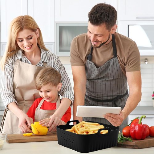 COSORI Air Fryer Silicone Liners - Reusable Square Liners for 5QT, 5.8QT, 6QT, 6.8QT | 2 Pack
