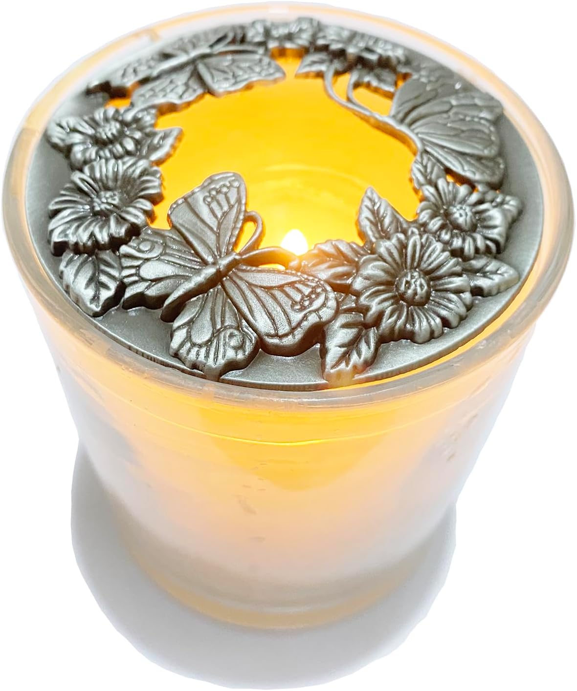 Silver Butterfly Candle Toppers - Decorative Covers for Even Melt | Perfect Gift for Women