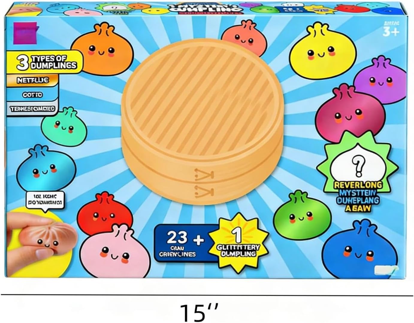 Muticoor Dumpling Squishy - 24-Day Advent Countdown Calendar with Cute Bao Bun Fidget Toys for Stress Relief