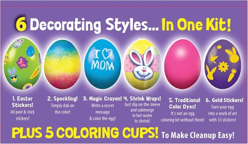 Easter Unlimited 6-In-1 Egg Decorating Kit - Creative Fun for All Ages | Perfect for Easter Celebrations