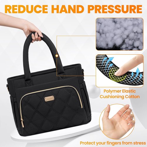 Artelaris Insulated Lunch Bag - Leakproof Cooler for Work & Travel | Reusable Large Size (Black)