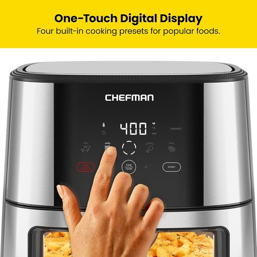 CHEFMAN Easy-View Air Fryer - 8 Qt Family Size with One-Touch Digital Control & Viewing Window