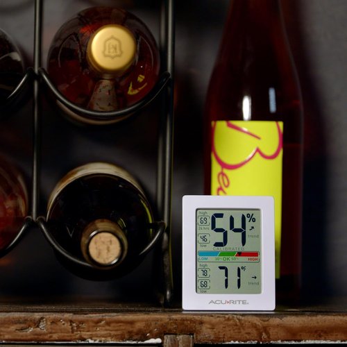 AcuRite Humidity Meter - Digital Thermometer with Comfort Scale | Indoor Hygrometer, 3 x 2.5 Inches, White
