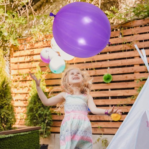 LEEZZIZZ Punch Balloons - 41Pcs Thickened Neon Heavy-Duty Party Favors for Kids & Weddings