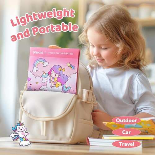 JoyCat Watercolor Painting Set - Paint With Water Coloring Book for Kids Ages 3-8 | Magical Pony Design