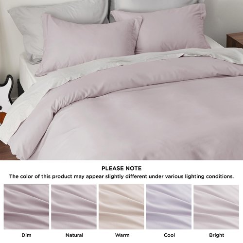 Bedsure Duvet Cover Full Size - Soft Double Brushed Bedding Set for Kids & Adults, Zipper Closure, 3 Pieces, Includes 1 Duvet Cover (80"x90") & 2 Pillow Shams, NO Comforter, Pink Mocha