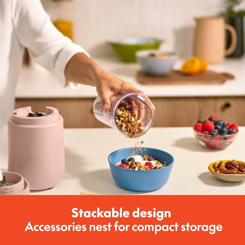 Bella Portable Rocket Blender - 6 Pcs Juicer & Smoothie Maker | BPA-Free, 240W, Stainless Steel Blade, Dishwasher Safe