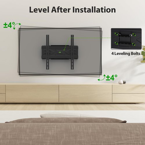 USX MOUNT Full Motion TV Wall Mount for Most 32-70 inch TVs up to 99 lbs, Wall Mount Bracket with Dual Articulating Arms, Swivel, Tilt, Max VESA 400x400mm, TV Mount Fits 12”/16” Wood Studs