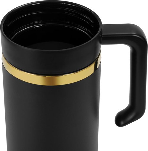 Makerflo 40 Oz Gold Electroplated Black Powder Coated Tumbler - Ideal for Crafting & Personalization | Pack of 25
