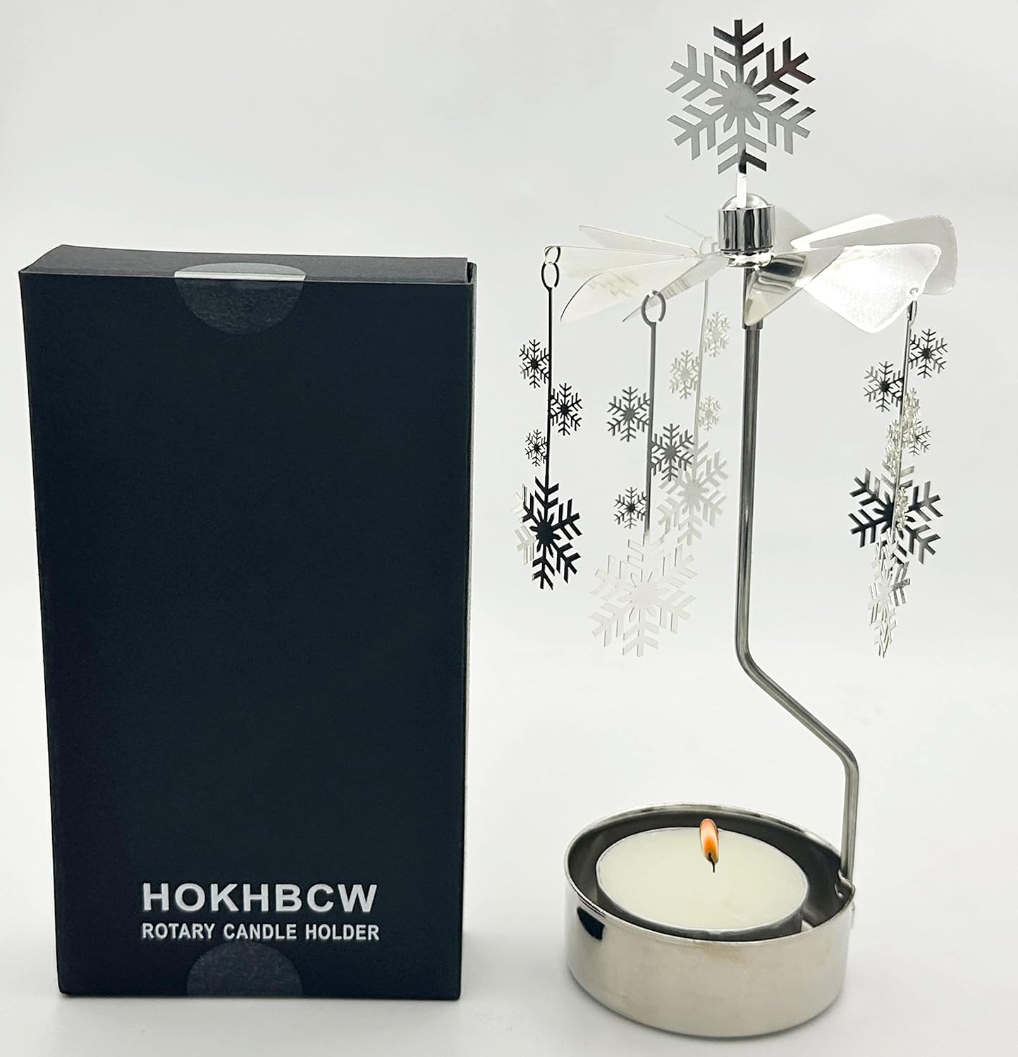 Skiennix Rotary Candle Holder - Elegant Spinning Design | Perfect Small Gift for Any Occasion