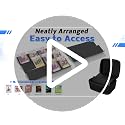 24 Pack Modular Trading Card Display Stands - Black, Angled & Anti-Slip