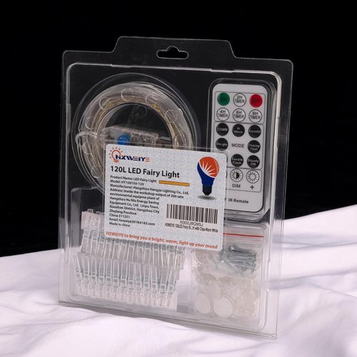 HXWEIYE 120LED Multicolor Photo Clips String Light - 40Ft USB Powered Fairy Lights with 52 Clips & 12 Hooks