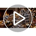 Diamond Grid Velvet Wired Christmas Ribbon - Red Gold Check, 2 Rolls, 2.76" x 10 Yards