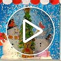 Musical Snowman in Camper Christmas Decoration with Light and Music
