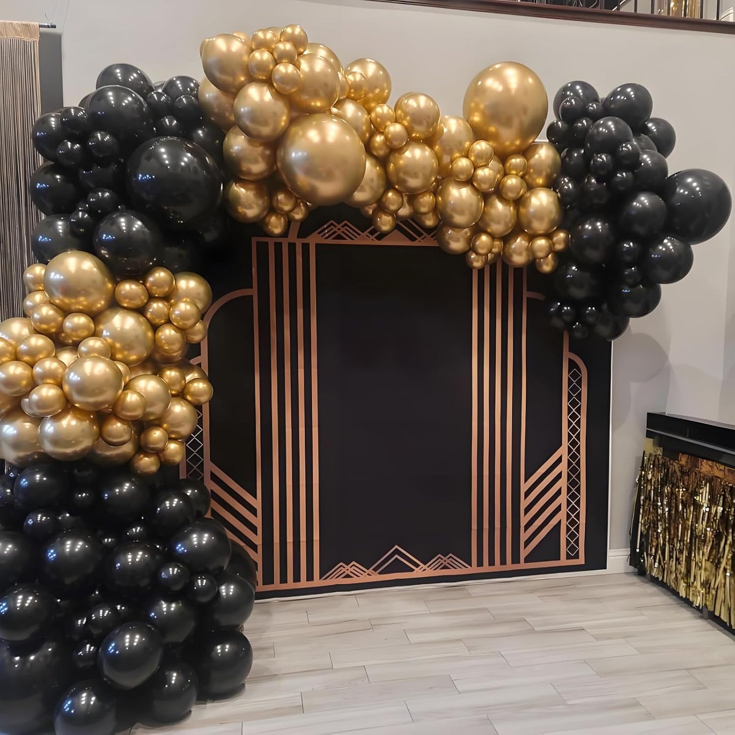 Black Balloons - 150 Pcs Matte Latex Balloon Arch Kit | 12, 10, 5 Inch for Graduation, Halloween, Birthday Celebrations