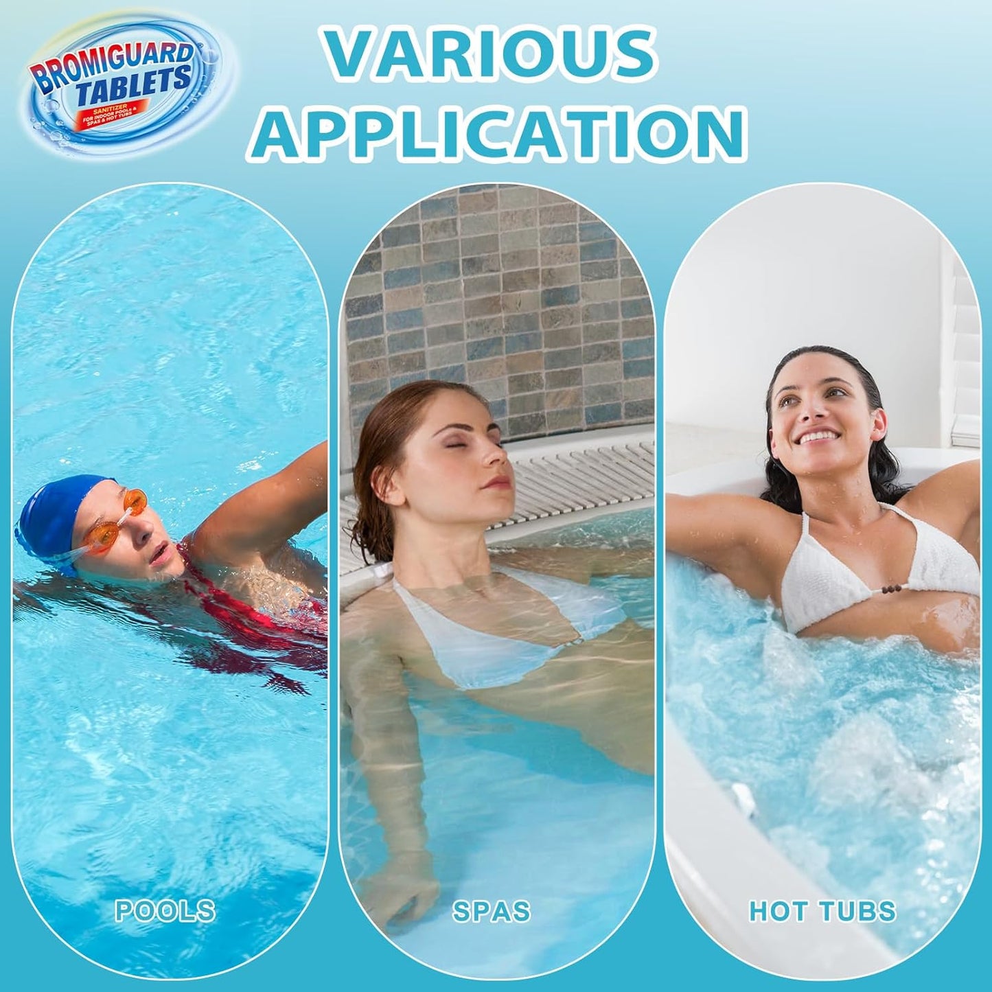 Skiennix 1.2LB Bromine Tablets - 1 Inch Hot Tub Tablets for Soft Water Feel | No Chlorine Odor