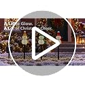 3PCS Solar Christmas Pathway Stakes Lights - Warm White Hat Variation
