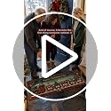 Christmas Train Family Custom Rug - Holiday Doormat for Grandparents' House - Variation: Christmas Train Family