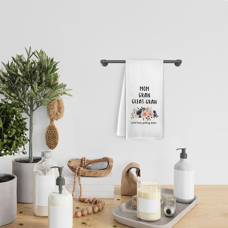 Gran Mom Gran Great Gran Kitchen Towels - 16x24, Pregnancy Announcement Gift (Variation: Gran)