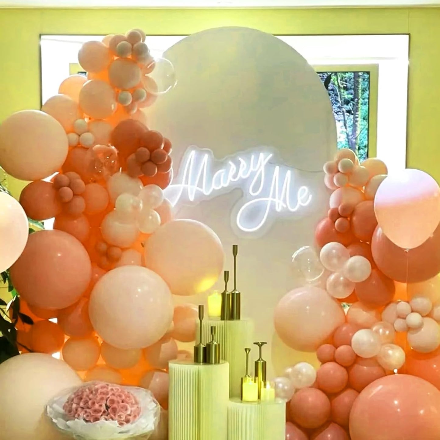 Voircoloria Peach Balloons - 12-Inch Pastel Orange Latex Balloons | 66-Pack for Weddings & Parties