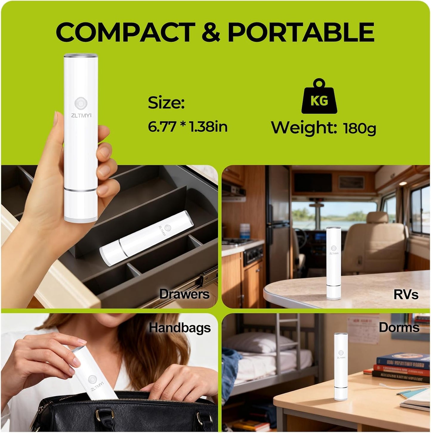 Skiennix Handheld Vacuum Sealer - Compact Food Saver Pump with 20 BPA-Free Bags | Type-C Rechargeable for Sous Vide & Meal Prep