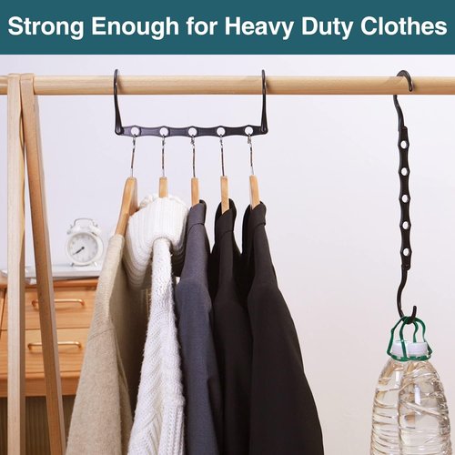 AMKUFO Closet Organizers - 12 Pack Space-Saving Hangers for Efficient Closet Organization | Ideal for Dorms & Small Apartments
