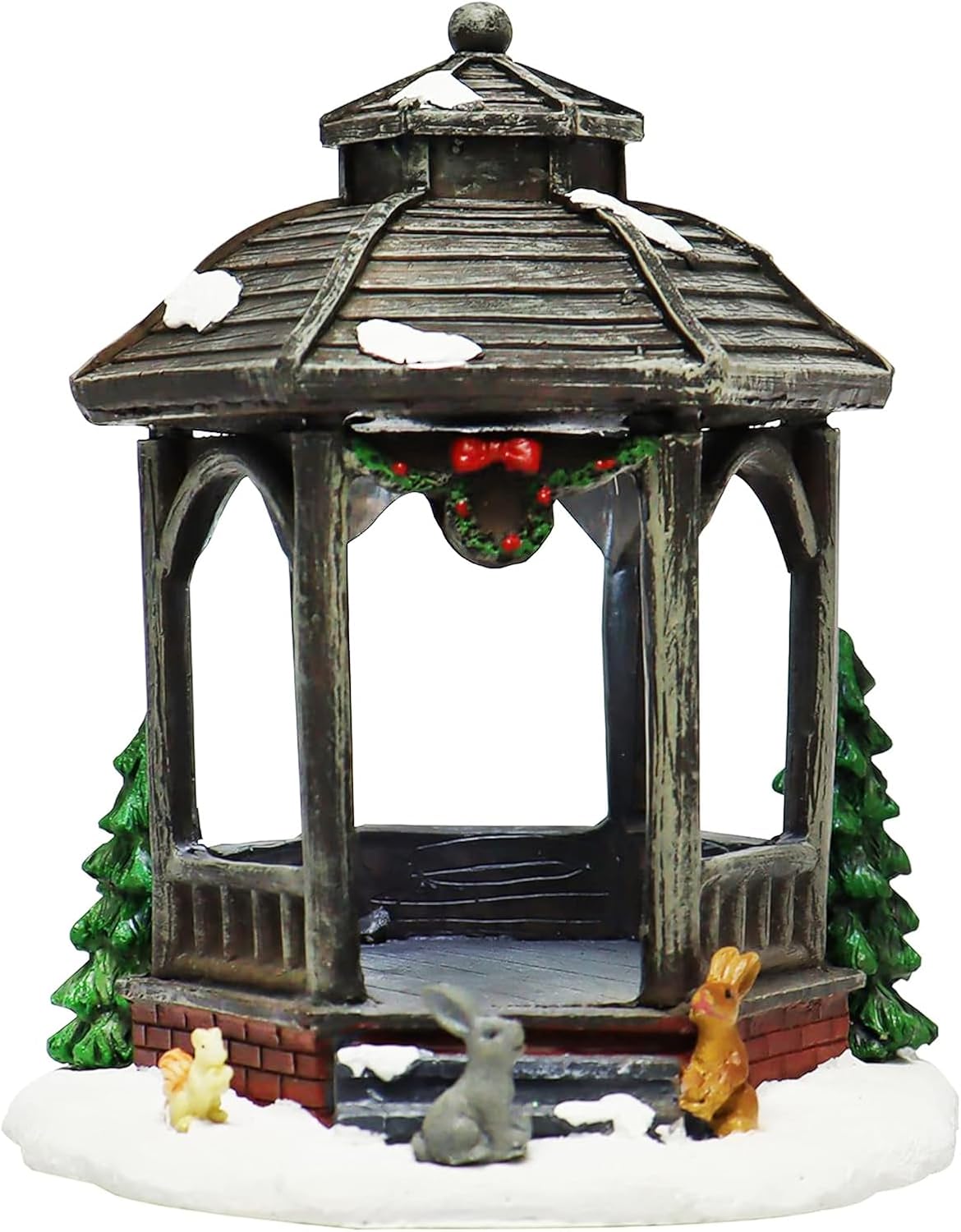 Moments In Time 20-Piece Lighted Christmas Village Set - Hand-Painted Holiday Town Display with LED Lights